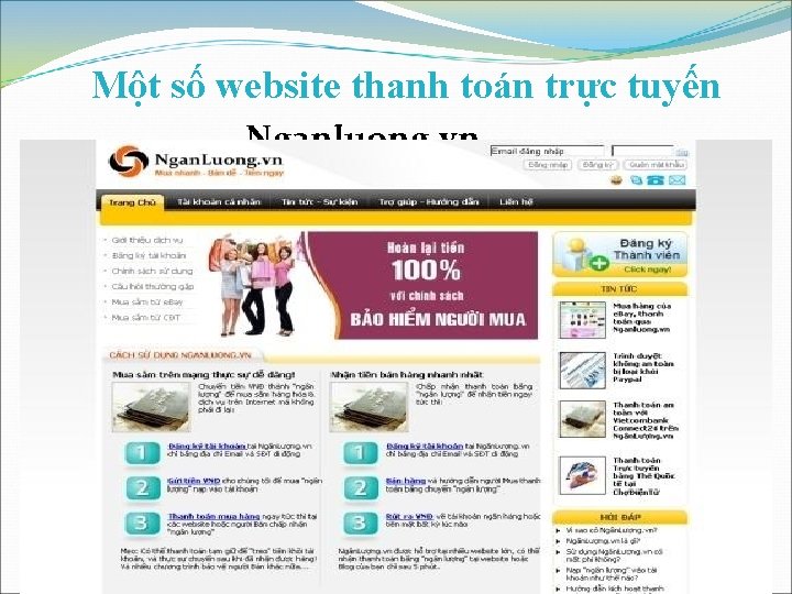 Một số website thanh toán trực tuyến Nganluong. vn 