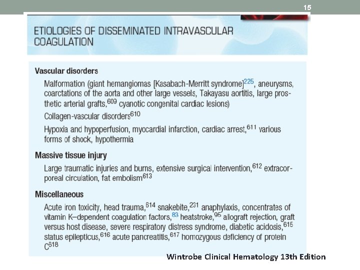 15 Wintrobe Clinical Hematology 13 th Edition 