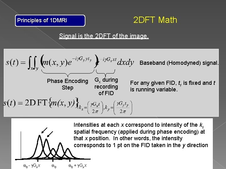2 DFT Math Principles of 1 DMRI Signal is the 2 DFT of the 2 DFT Math Principles of 1 DMRI Signal is the 2 DFT of the