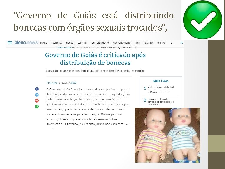 “Governo de Goiás está distribuindo bonecas com órgãos sexuais trocados”, 