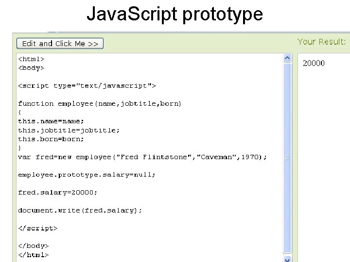 Java. Script prototype 