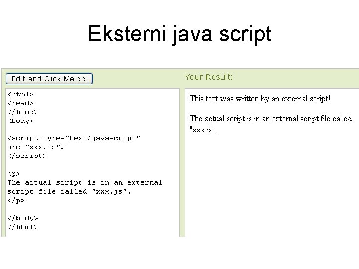 Eksterni java script 