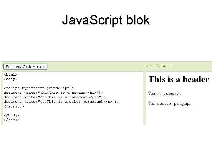 Java. Script blok 