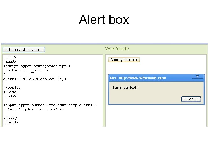 Alert box 
