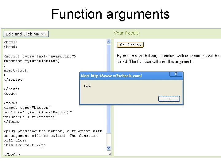 Function arguments 