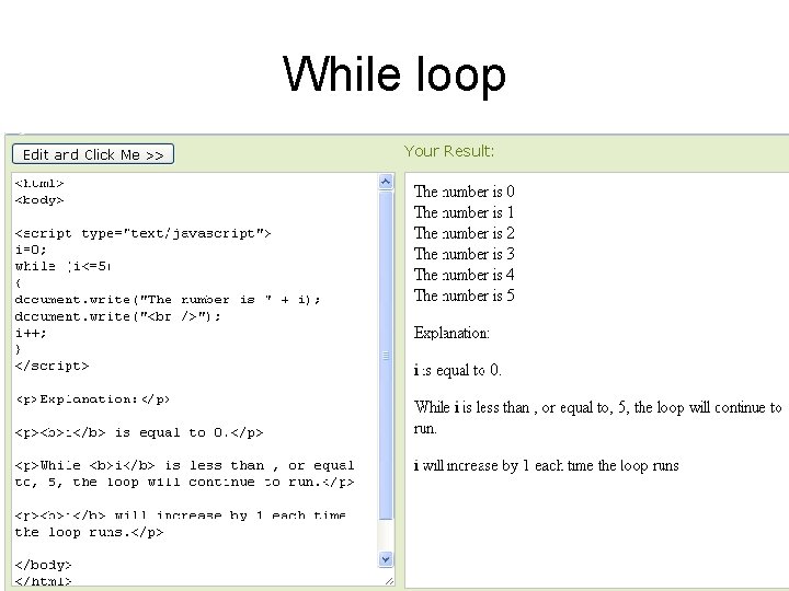 While loop 