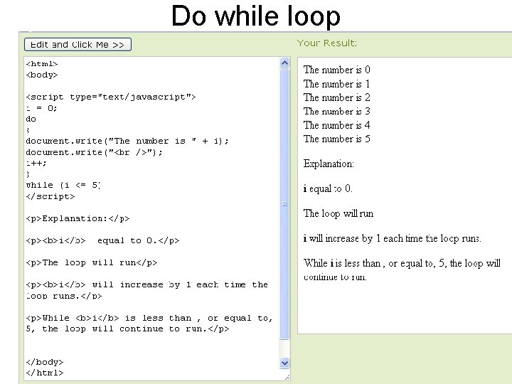 Do while loop 