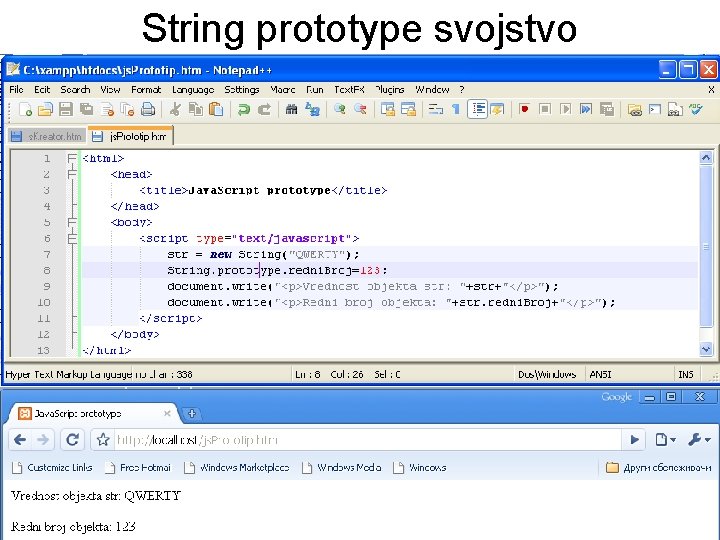 String prototype svojstvo 