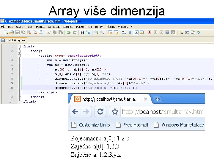 Array više dimenzija 