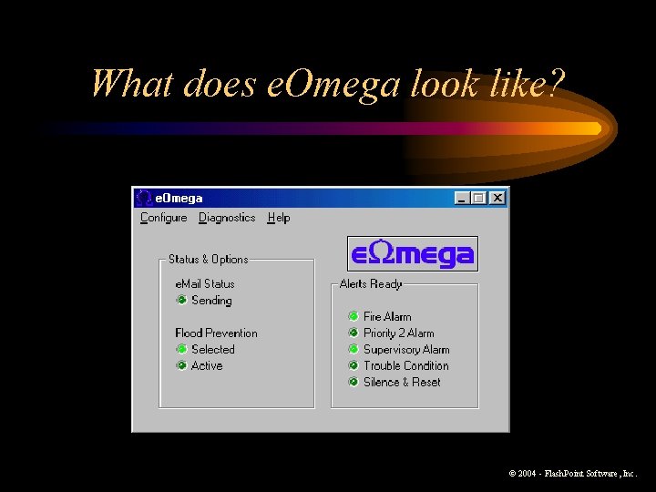 What does e. Omega look like? © 2004 - Flash. Point Software, Inc. What does e. Omega look like? © 2004 - Flash. Point Software, Inc.