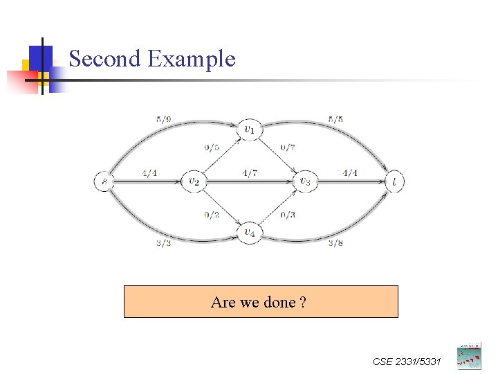 Second Example Are we done ? CSE 2331/5331 