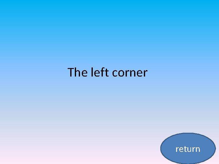 The left corner return 