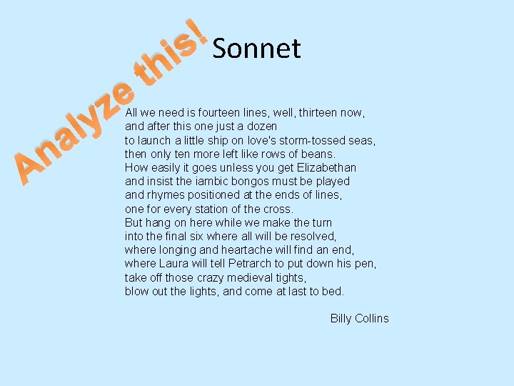 n A e z y l a t i h ! s Sonnet All