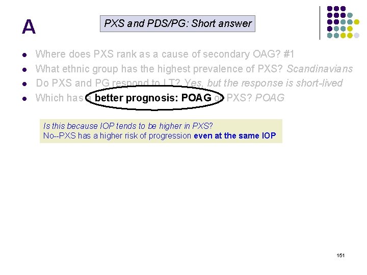 A l l PXS and PDS/PG: Short answer Where does PXS rank as a
