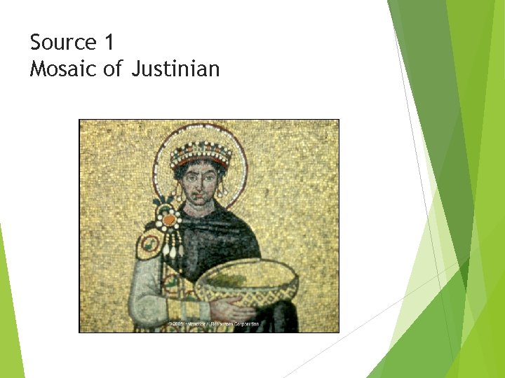 Source 1 Mosaic of Justinian 