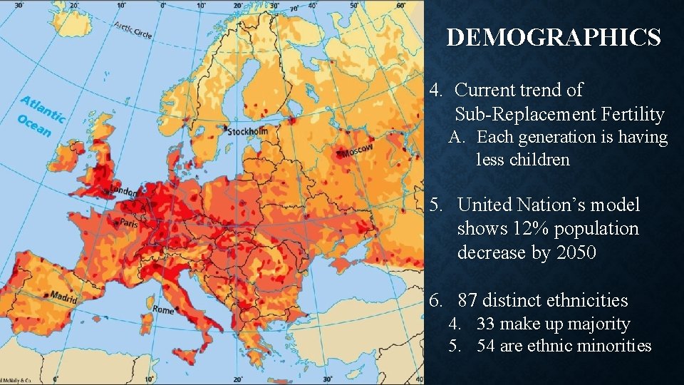 DEMOGRAPHICS 4. Current trend of Sub-Replacement Fertility A. Each generation is having less children