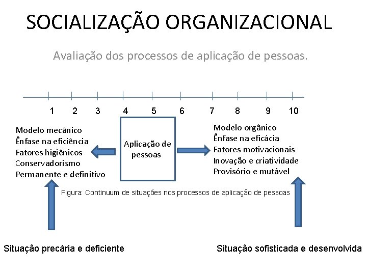 SOCIALIZAÇÃO ORGANIZACIONAL Avaliação dos processos de aplicação de pessoas. 1 2 3 Modelo mecânico SOCIALIZAÇÃO ORGANIZACIONAL Avaliação dos processos de aplicação de pessoas. 1 2 3 Modelo mecânico