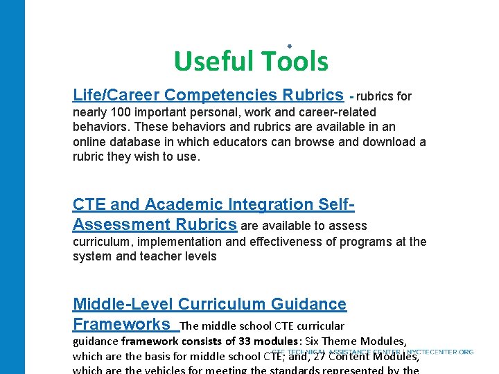 Useful Tools Life/Career Competencies Rubrics - rubrics for nearly 100 important personal, work and