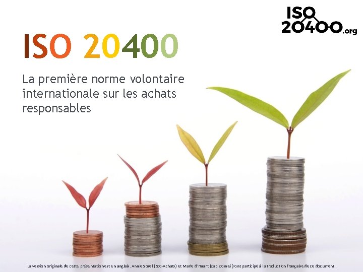 ISO 20400 La première norme volontaire internationale sur les achats responsables La- 2017 version
