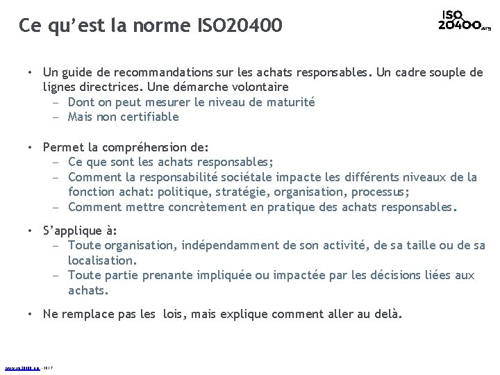 Ce qu’est la norme ISO 20400 • Un guide de recommandations sur les achats