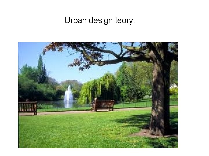Urban design teory. 