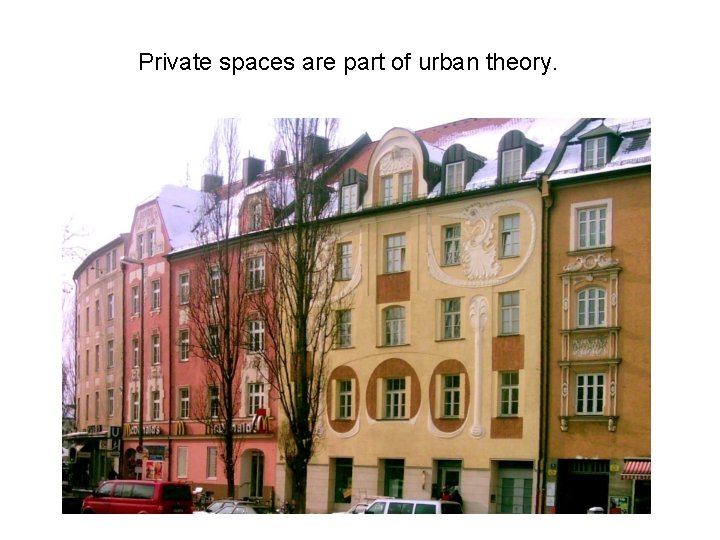 Private spaces are part of urban theory. 