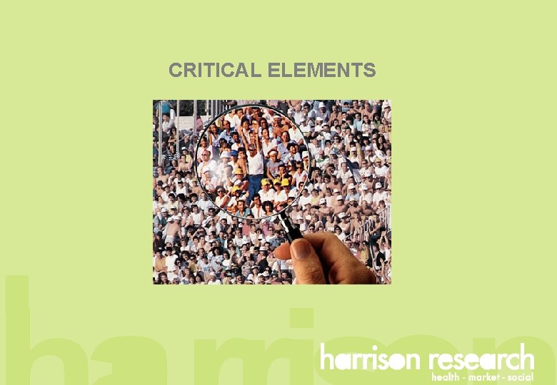 CRITICAL ELEMENTS 