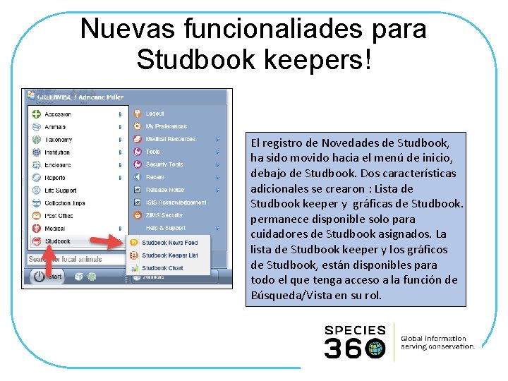 Nuevas funcionaliades para Studbook keepers! El registro de Novedades de Studbook, ha sido movido