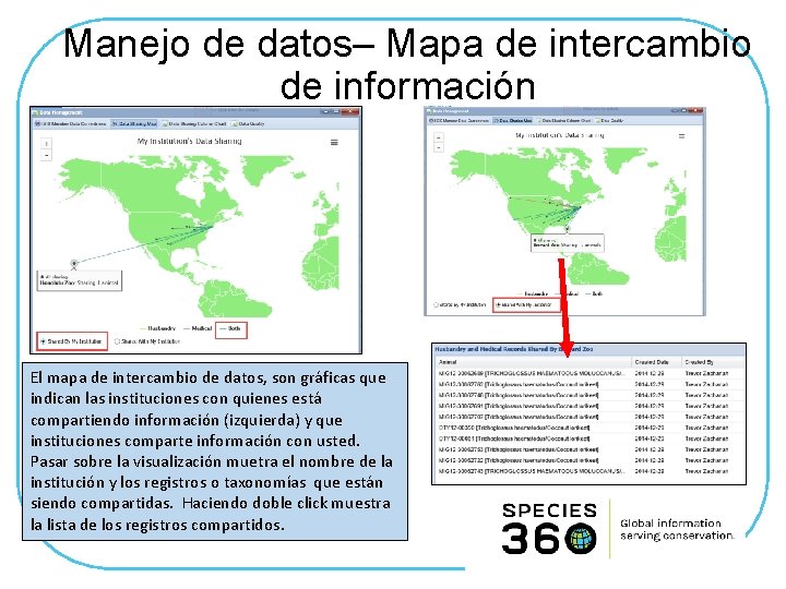 Manejo de datos– Mapa de intercambio de información El mapa de intercambio de datos,