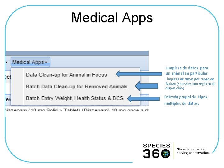 Medical Apps Limpieza de datos para un animal en particular Limpieza de datos por