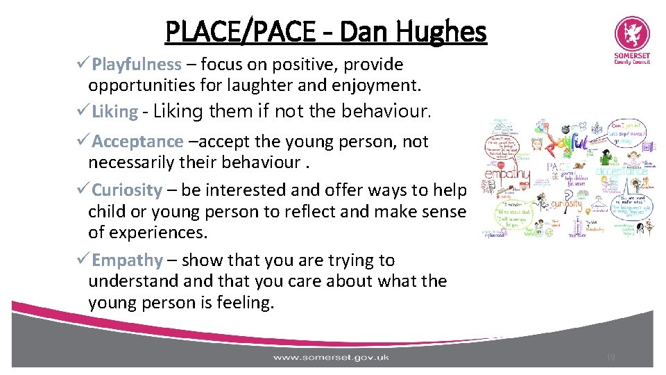 PLACE/PACE - Dan Hughes üPlayfulness – focus on positive, provide opportunities for laughter and