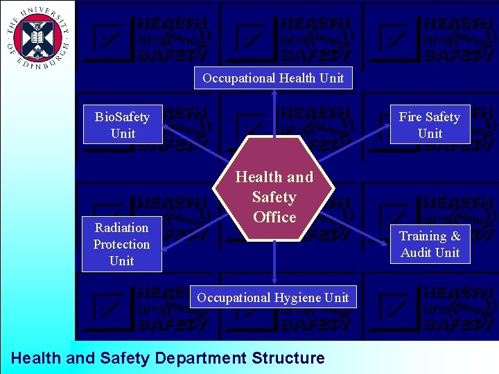 Occupational Health Unit Bio. Safety Unit Radiation Protection Unit Fire Safety Unit Health and