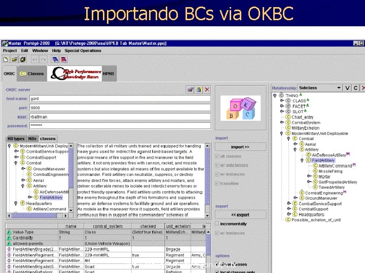 Importando BCs via OKBC Prof. Fred Freitas - fred@cin. ufpe. br 60 