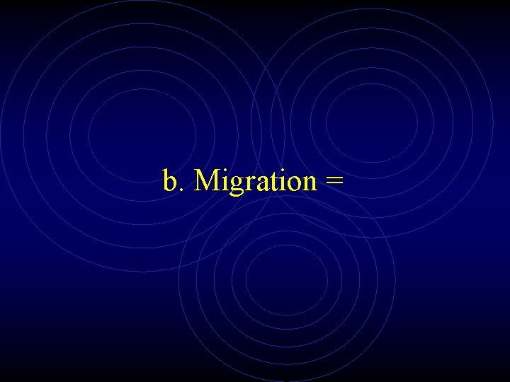 b. Migration = 