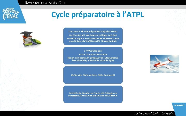 Cycle préparatoire à l’ATPL C’est quoi ? Une préparation intégrée à l’ENAC Qui correspond