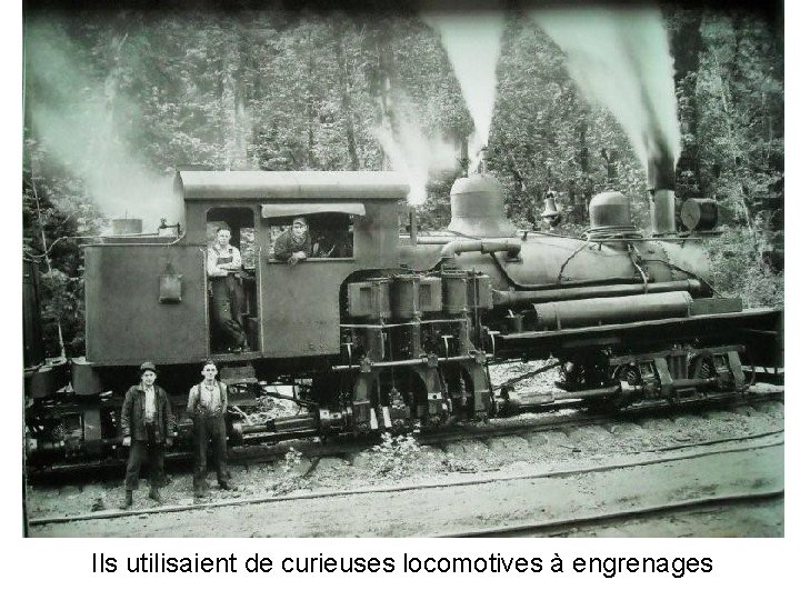 Ils utilisaient de curieuses locomotives à engrenages 