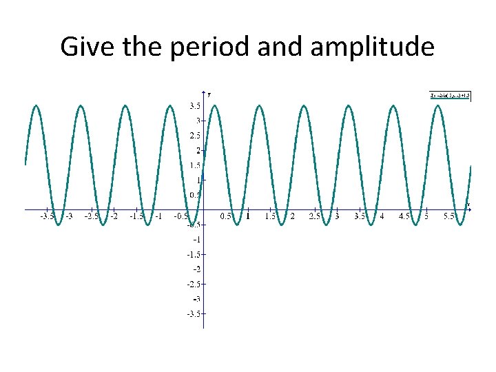 Give the period and amplitude 
