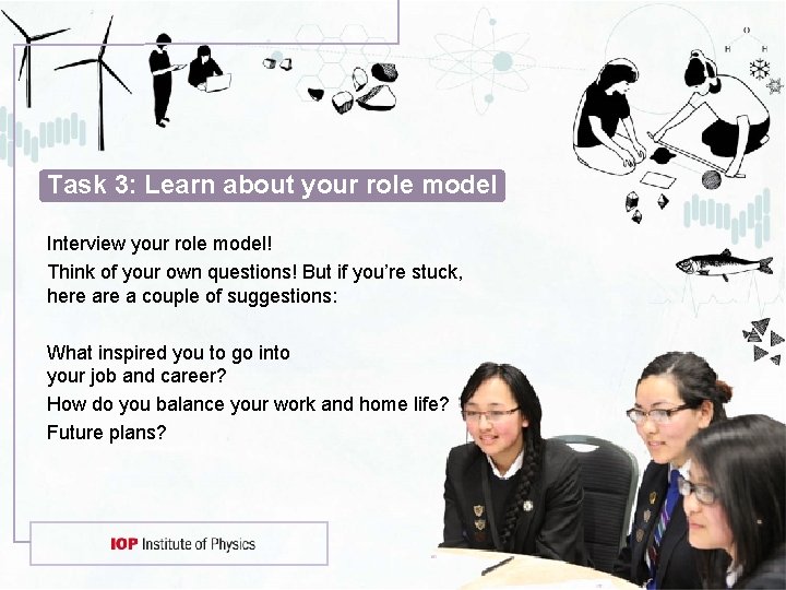 Task 3: Learn about your role model Interview your role model! Think of your