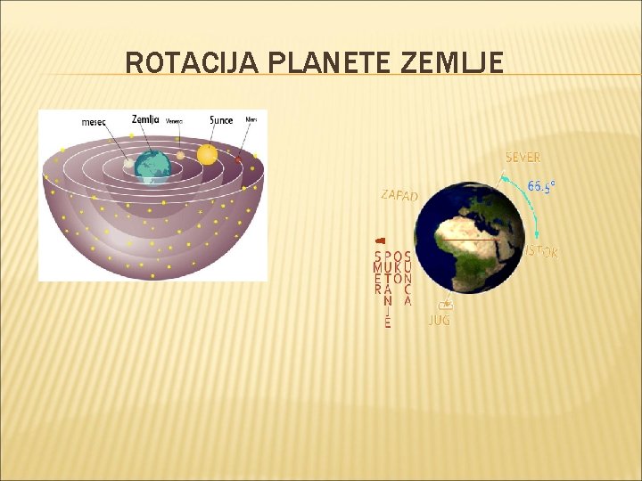 ROTACIJA PLANETE ZEMLJE ROTACIJA PLANETE ZEMLJE