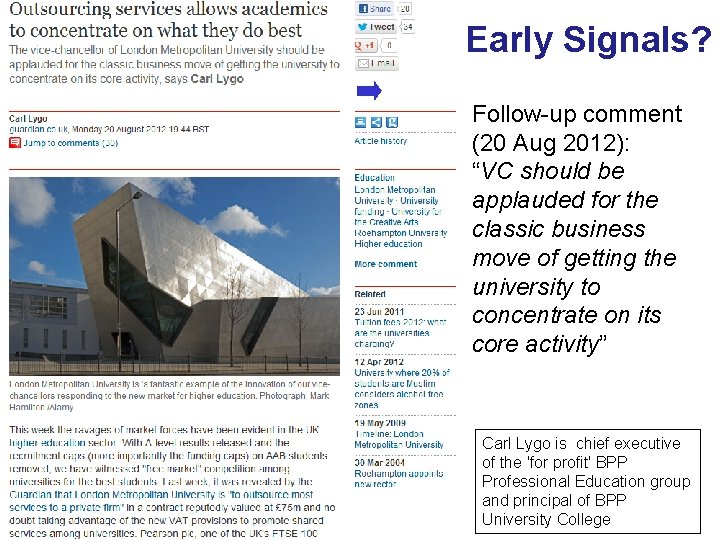 Early Signals? Follow-up comment (20 Aug 2012): “VC should be applauded for the classic