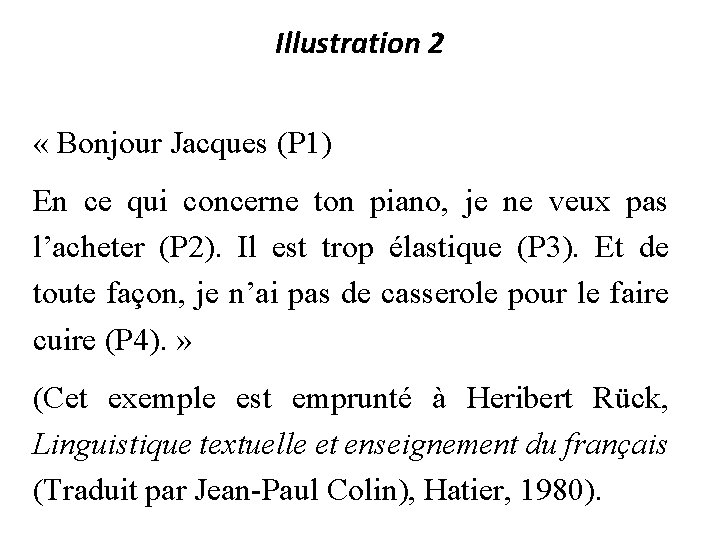 Illustration 2 « Bonjour Jacques (P 1) En ce qui concerne ton piano, je