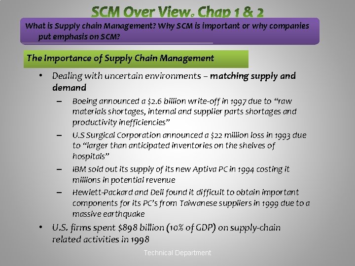 What is Supply chain Management? Why SCM is important or why companies put emphasis