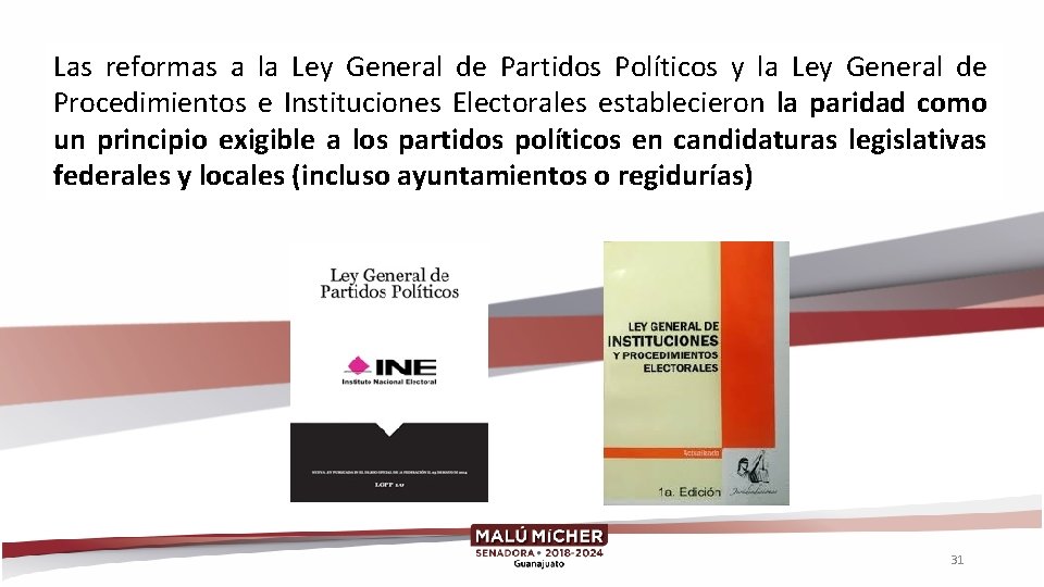 Las reformas a la Ley General de Partidos Políticos y la Ley General de