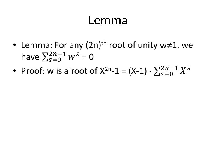 Lemma • 