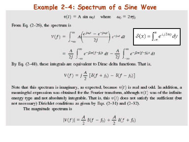 Example 2 -4: Spectrum of a Sine Wave 