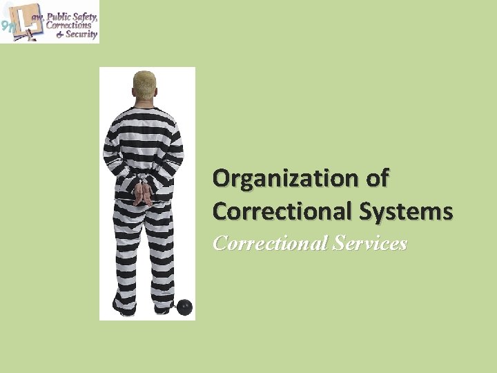 Organization of Correctional Systems Correctional Services 