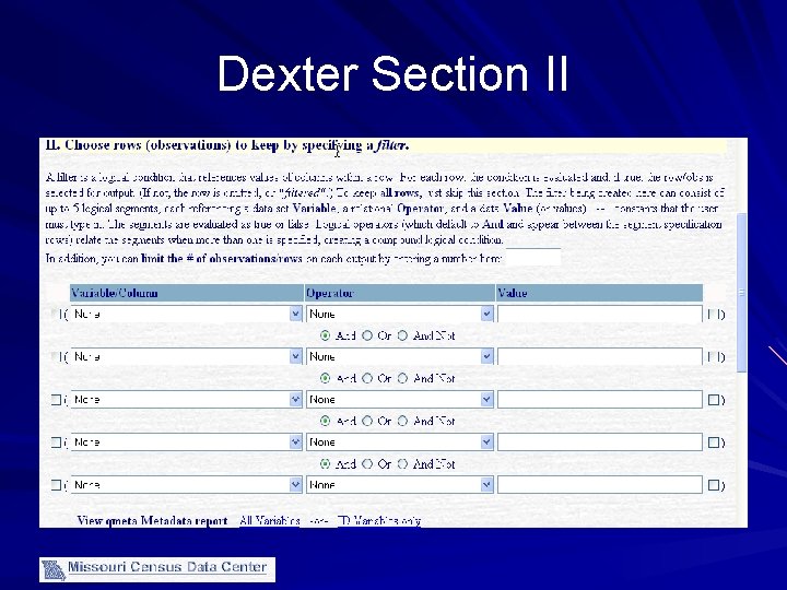 Dexter Section II 