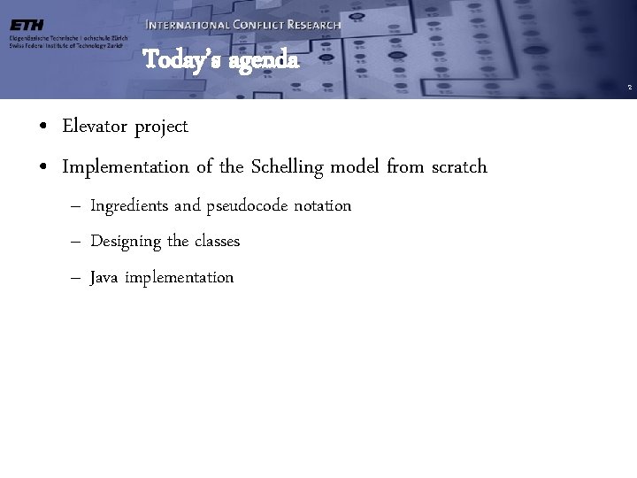 Selsing Model Introduction to Computational Modeling of Social Systems A