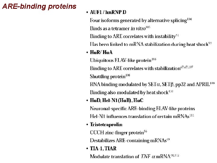 ARE-binding proteins 