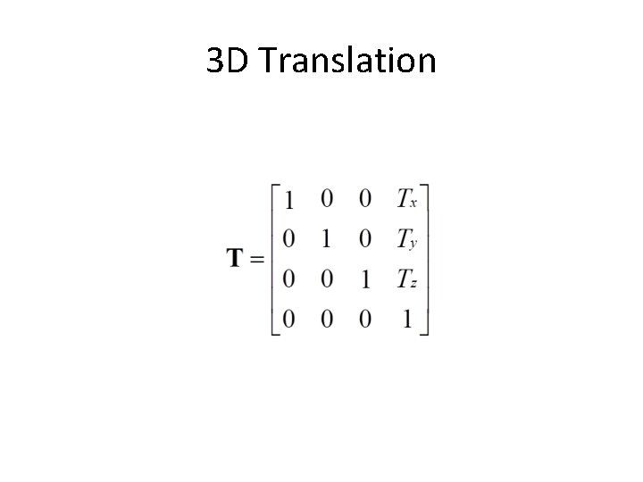 3 D Translation 